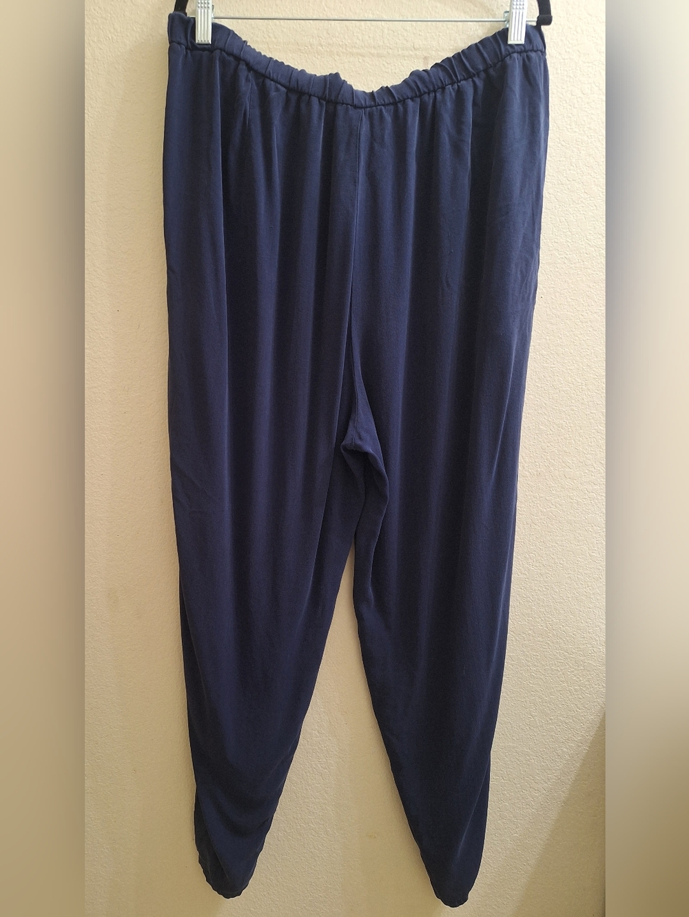 Eileen Fisher Georgette high rise 100% silk tapered leg ankle length, Size 1X - Picture 3 of 5